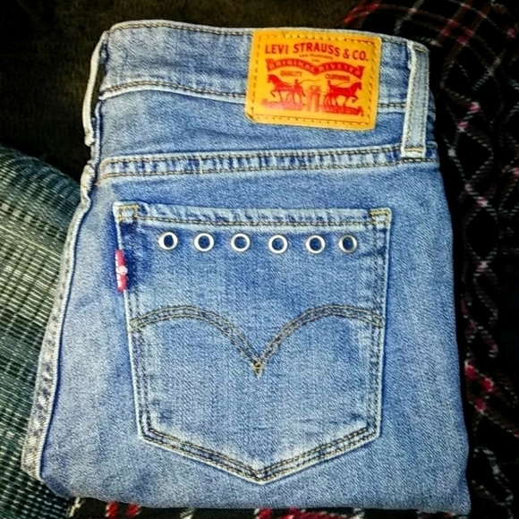 711 Levi's 26 Skinny Raw Cut Jeans 👖  26 x 25 - Picture 4 of 11